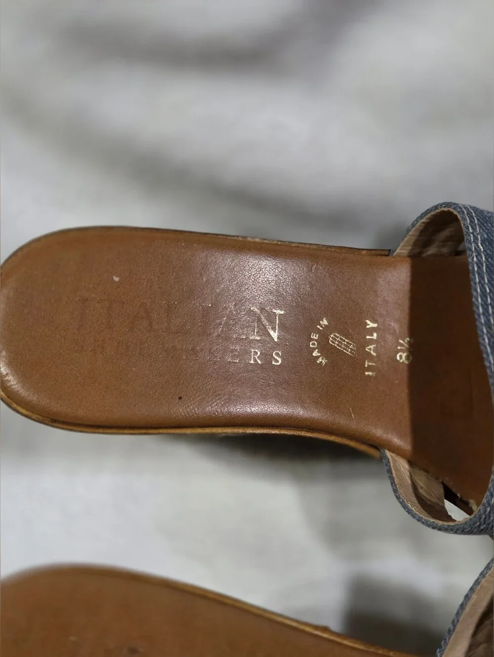 Italian Shoemakers Slide On Jean Wedges Size 8.5